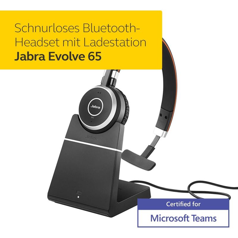 Jabra Headset Evolve 65 mit Ladestation