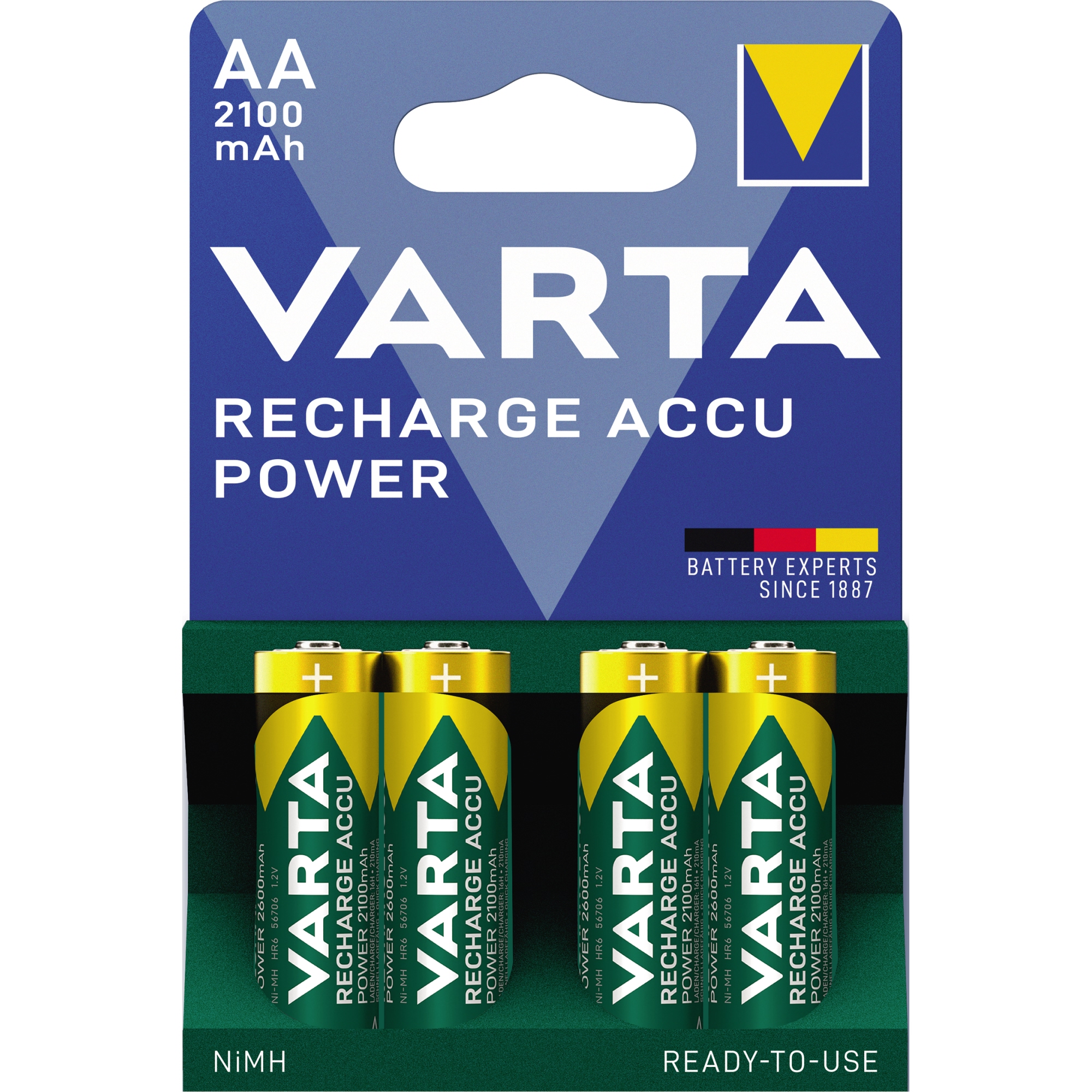 Varta Akku Recharge Accu Power Mignon/AA 2.100 mAh