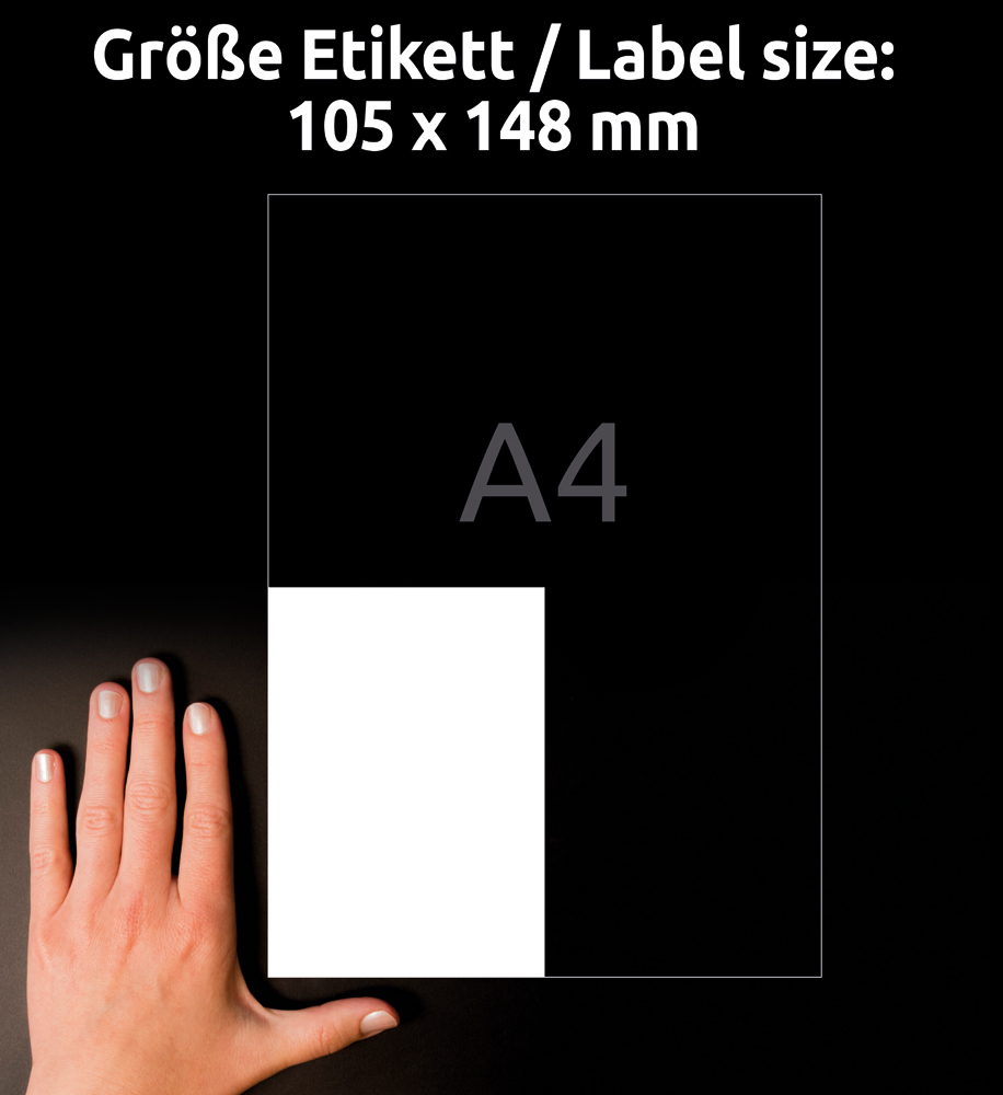 Avery Zweckform Universaletikett ultragrip 3483-200 105 x 148 mm weiß
