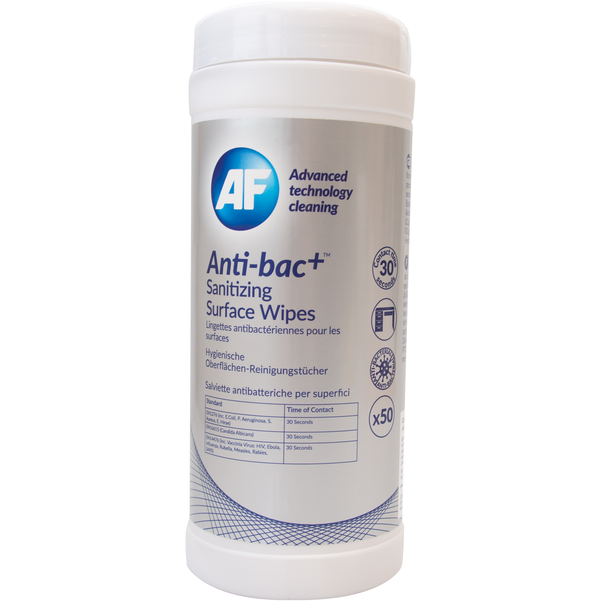AF Reinigungstuch Anti-bac+ ABSCW50T Spenderdose 50 St.Pack.