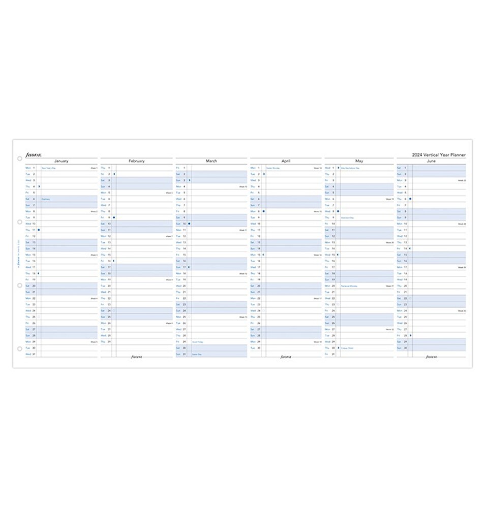 Filofax Kalendereinlage Jahresplaner Leporello Englisch-2025