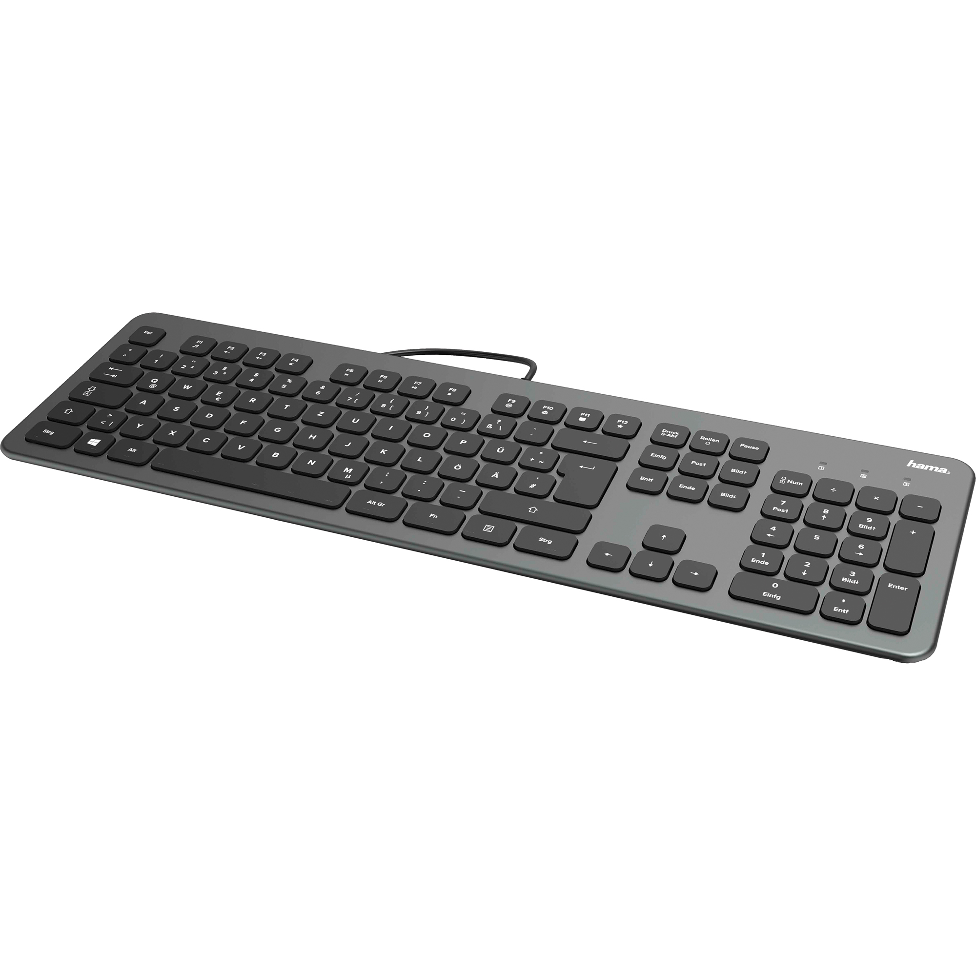 Hama Tastatur KC-700 anthrazit, schwarz