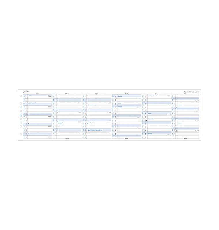 Filofax Kalendereinlage Pocket Jahresplaner vertikal Deutsch-2025