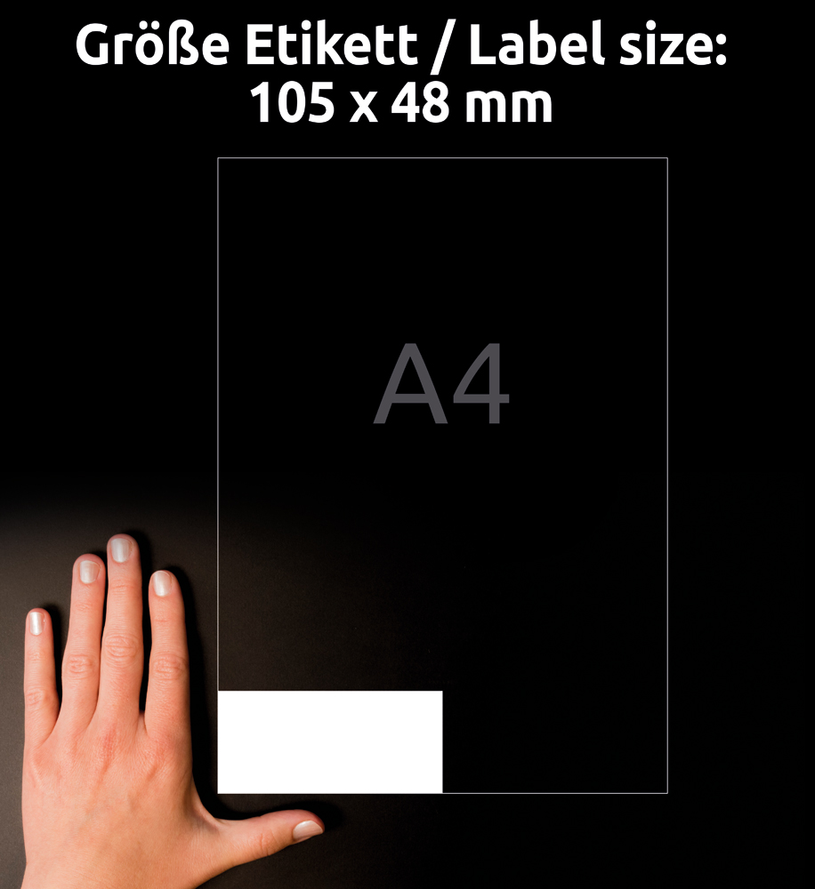 Avery Zweckform Universaletikett ultragrip 3424-200 105 x 48 mm weiß