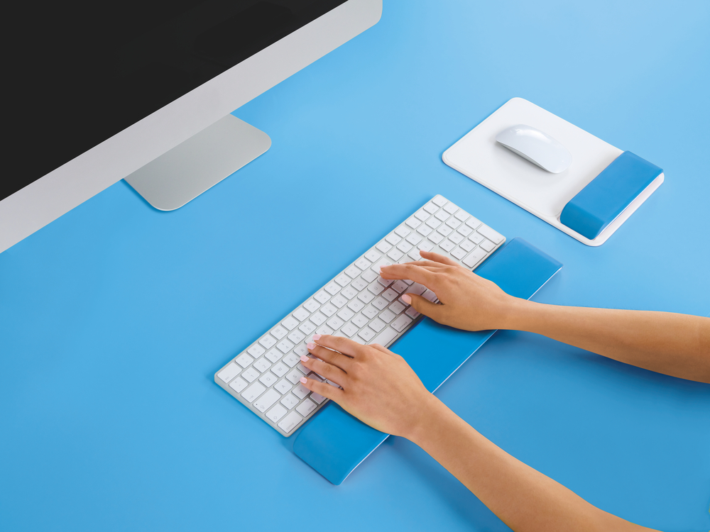 Leitz Tastatur-Handgelenkauflage Ergo WOW blau/weiß