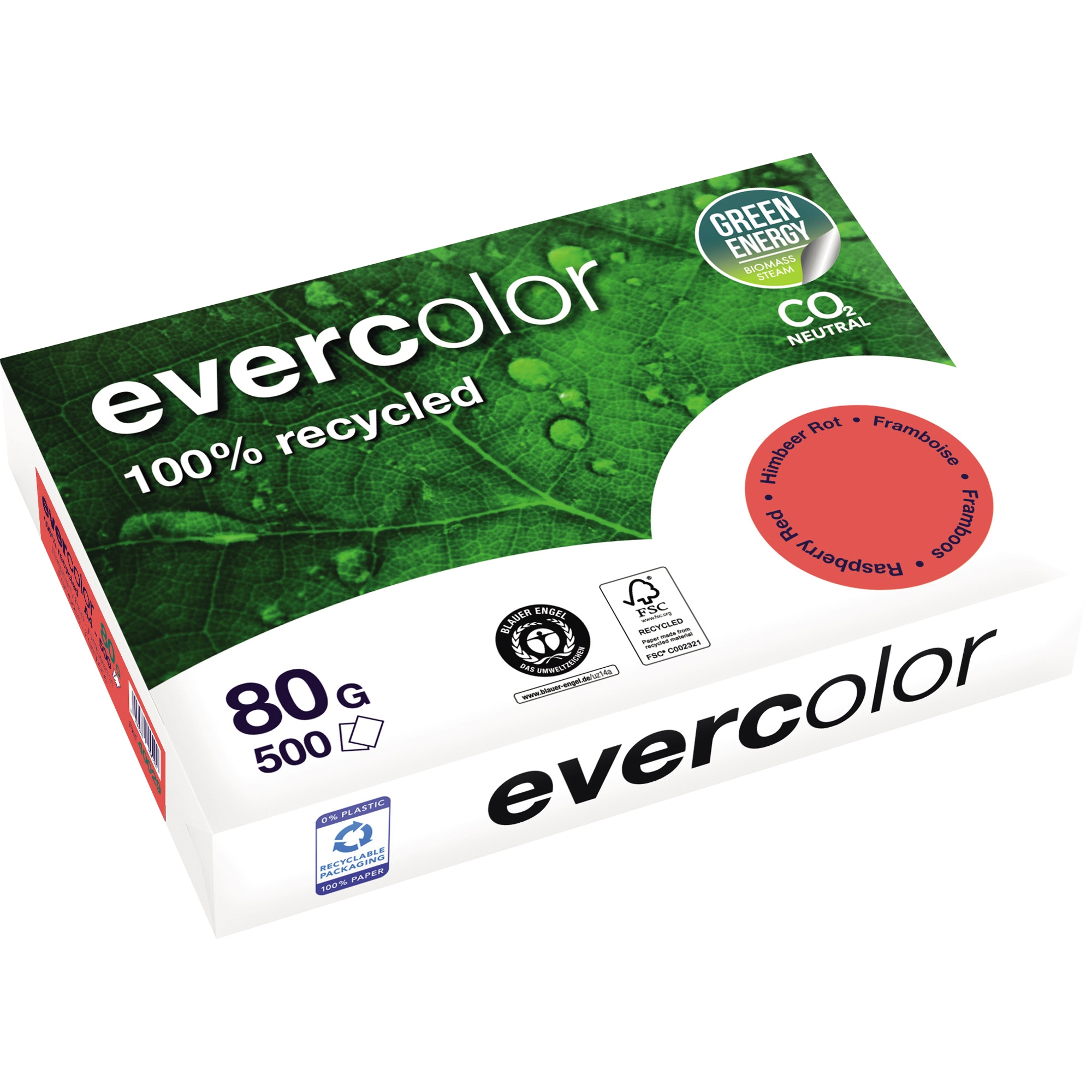 Clairefontaine Kopierpapier evercolor DIN A4 rot, himbeerrot