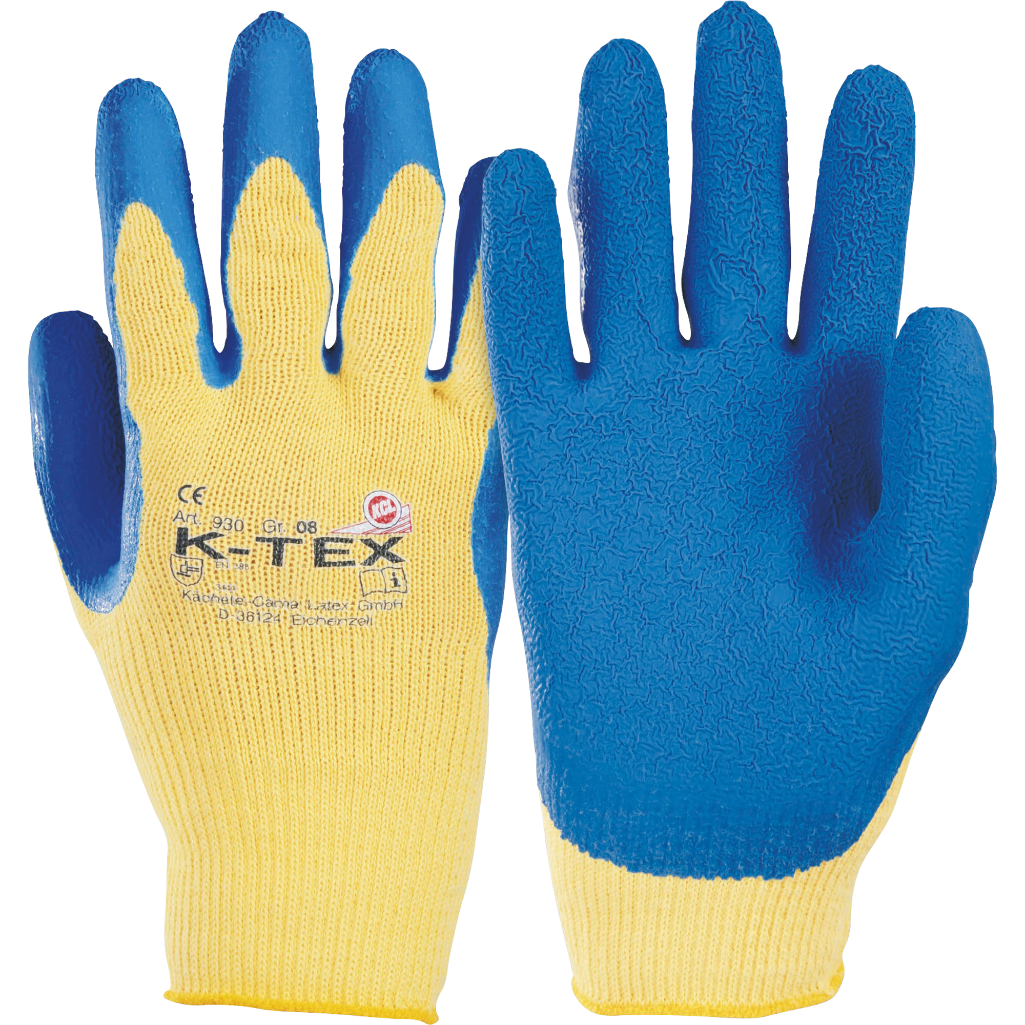 KCL Handschuh K-TEX 930 Para-AramidLatex Größe9 ge 1Paar
