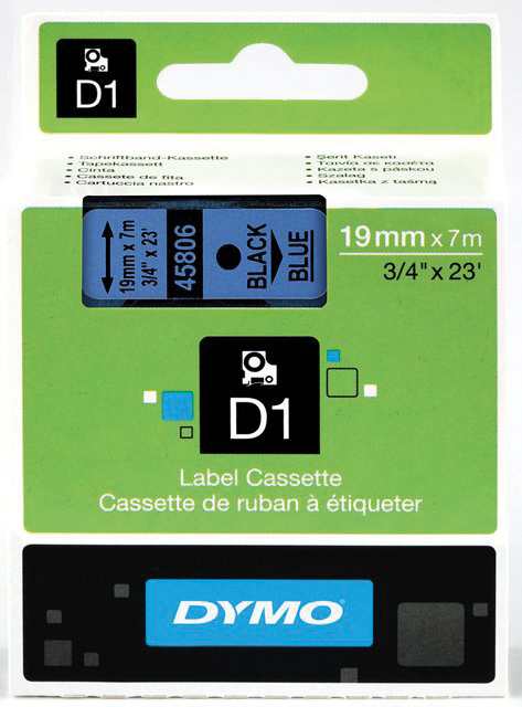 DYMO® Schriftbandkassette D1 19 mm blau