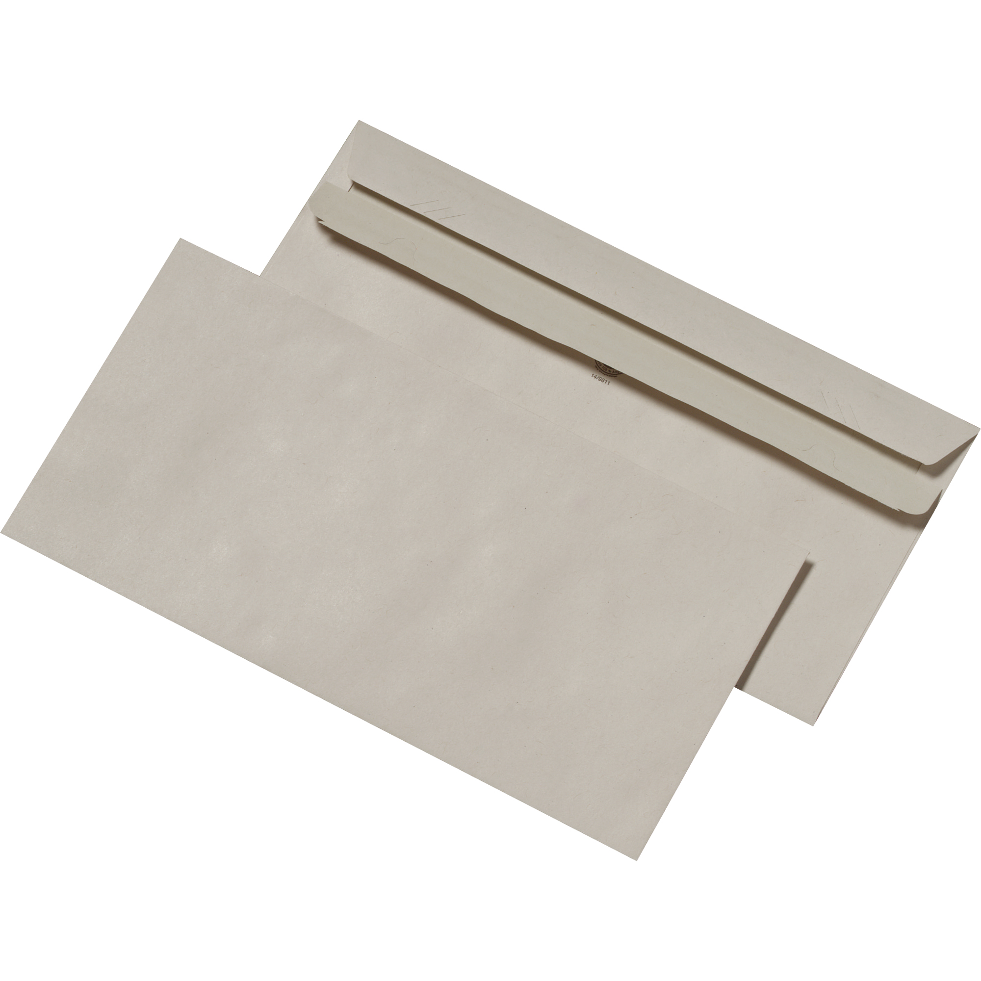 Lemppenau + Rössler-Kuvert Briefumschlag DIN lang SK grau ohne Fenster
