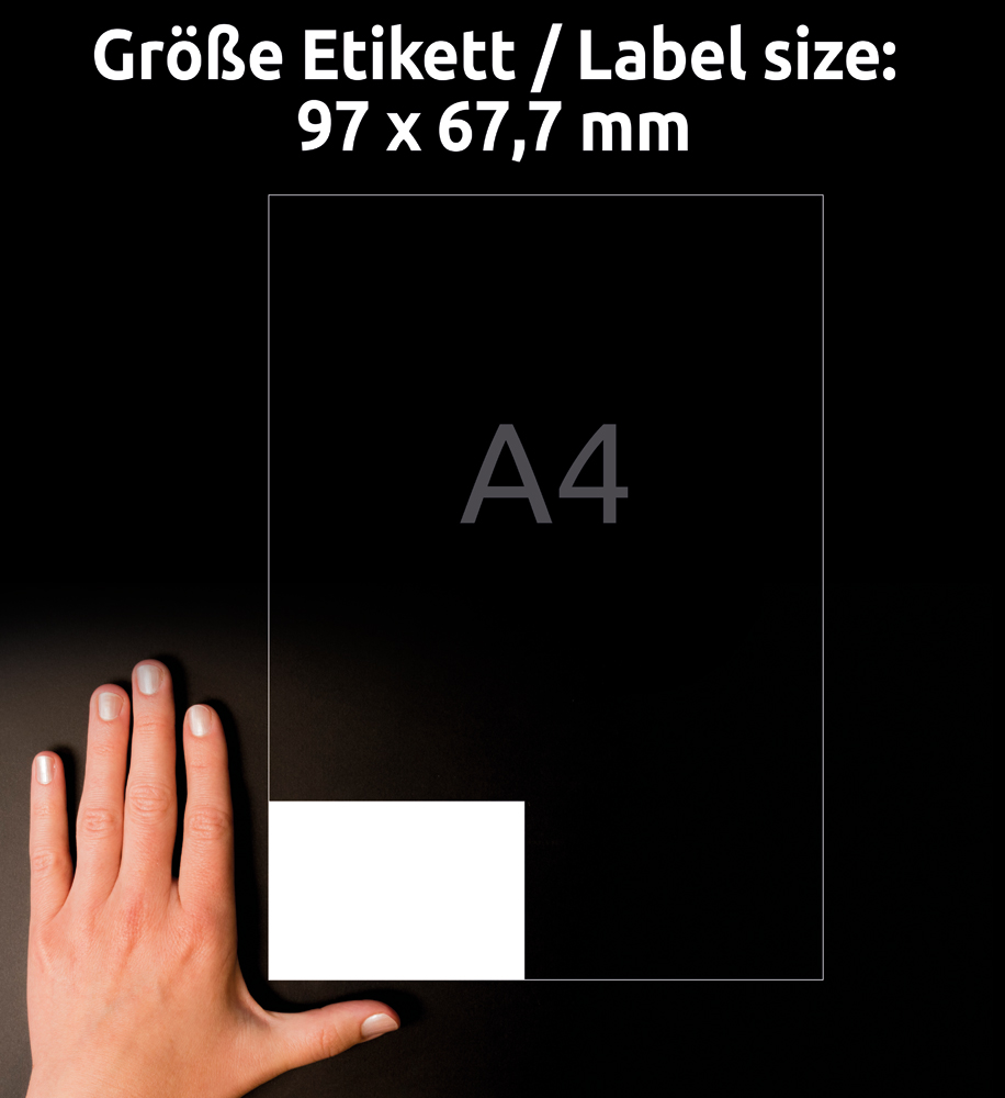 Avery Zweckform Universaletikett ultragrip 4782 97 x 67,7 mm weiß