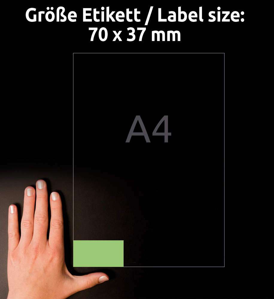 Avery Zweckform Universaletikett 70 x 37 mm, grün