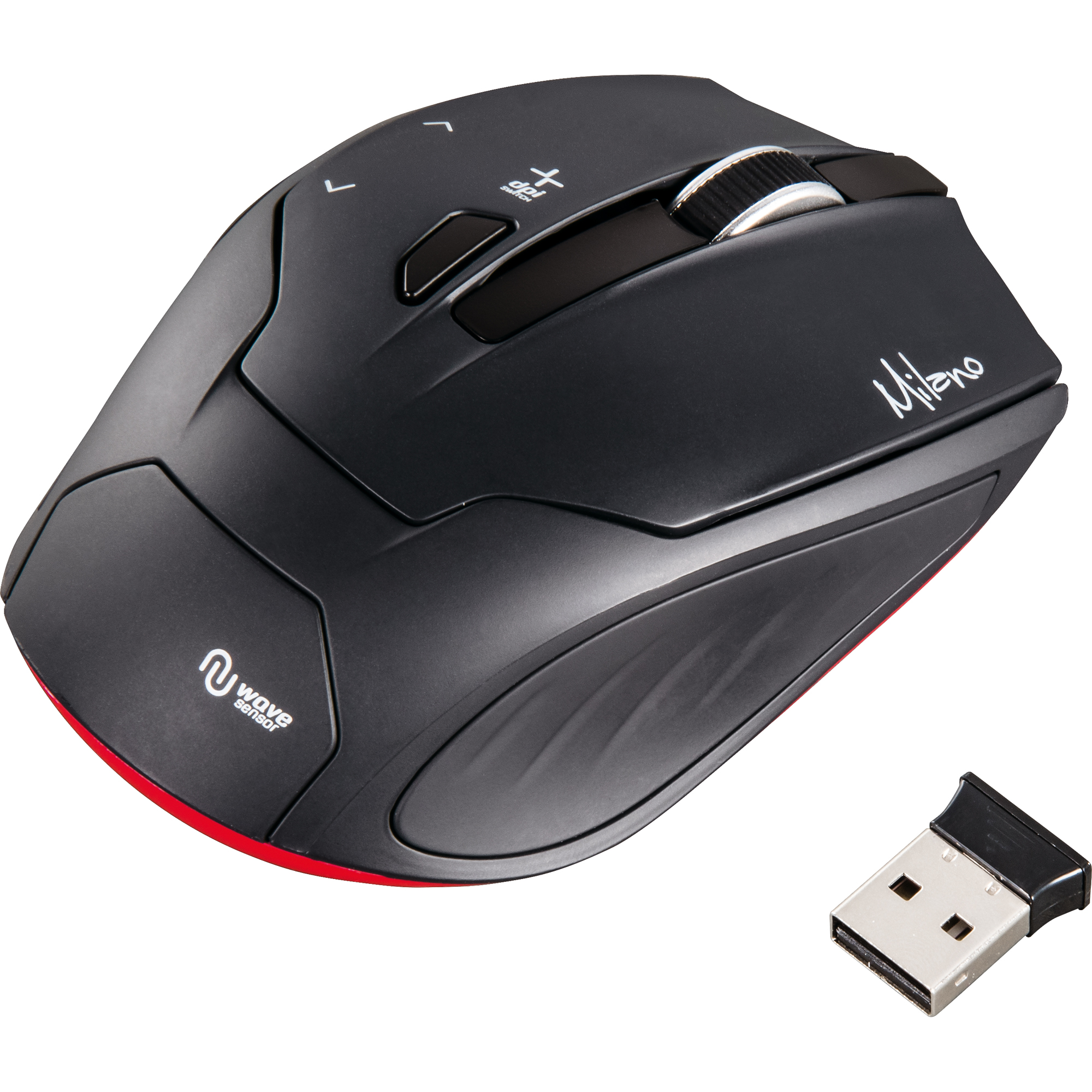 Hama Optische PC Maus Milano mit USB-A Anschluss schwarz