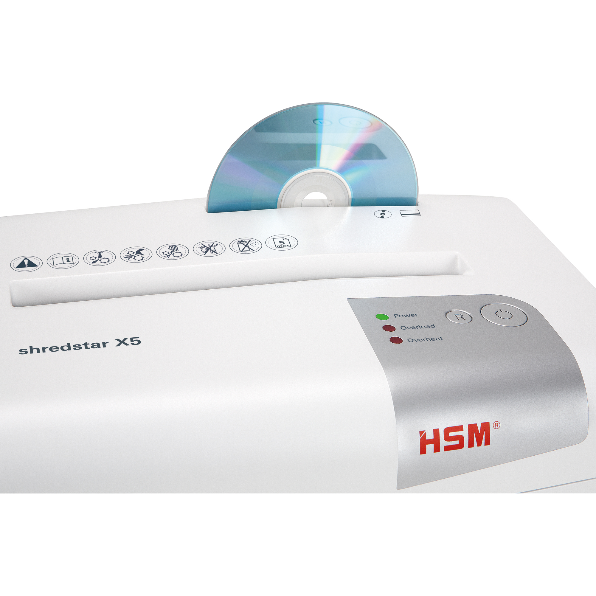 HSM® Aktenvernichter shredstar X5, P-4 + Sep. CD-Schneidwerk