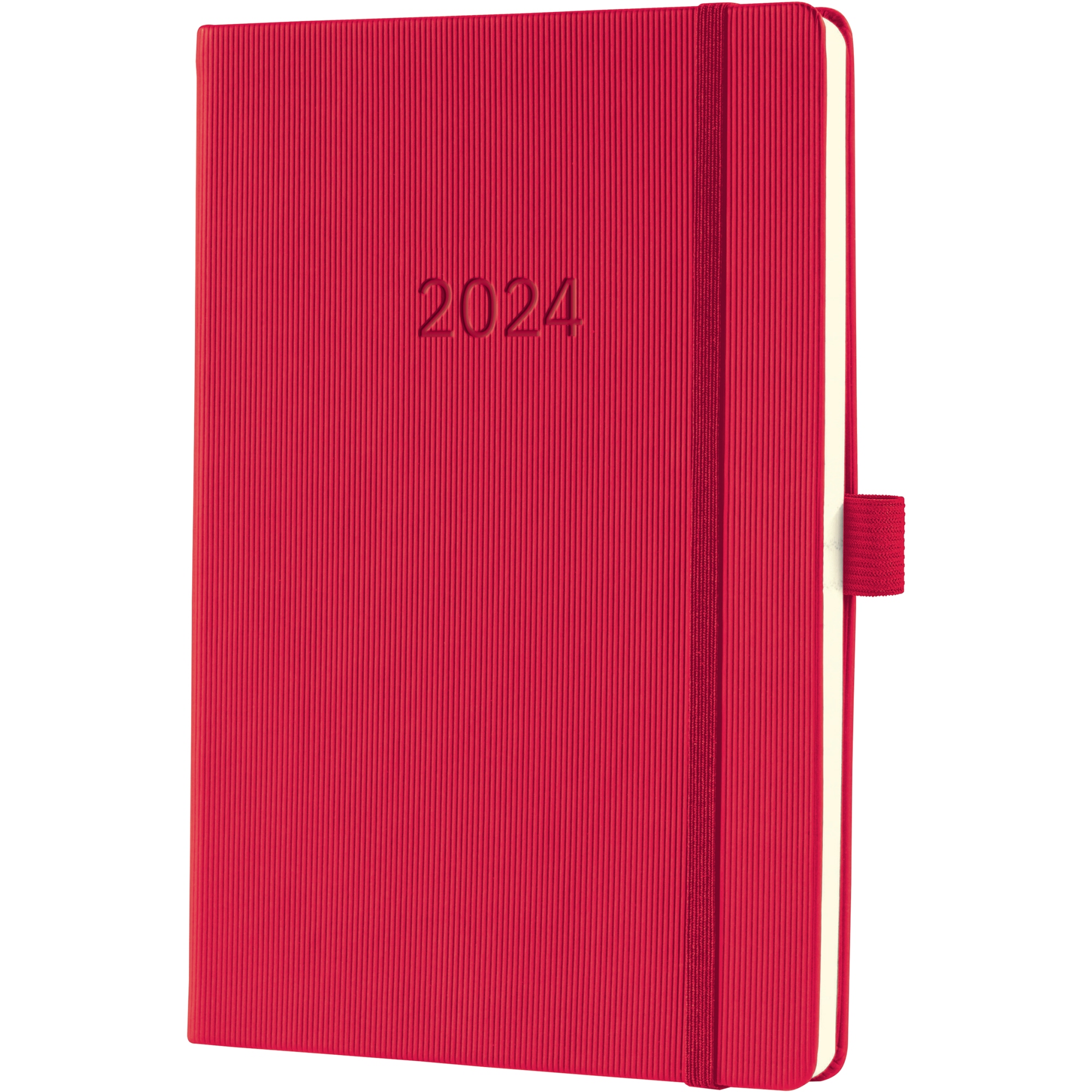 SIGEL Buchkalender CONCEPTUM® DIN A5 2024 Hardcover Softwave rot