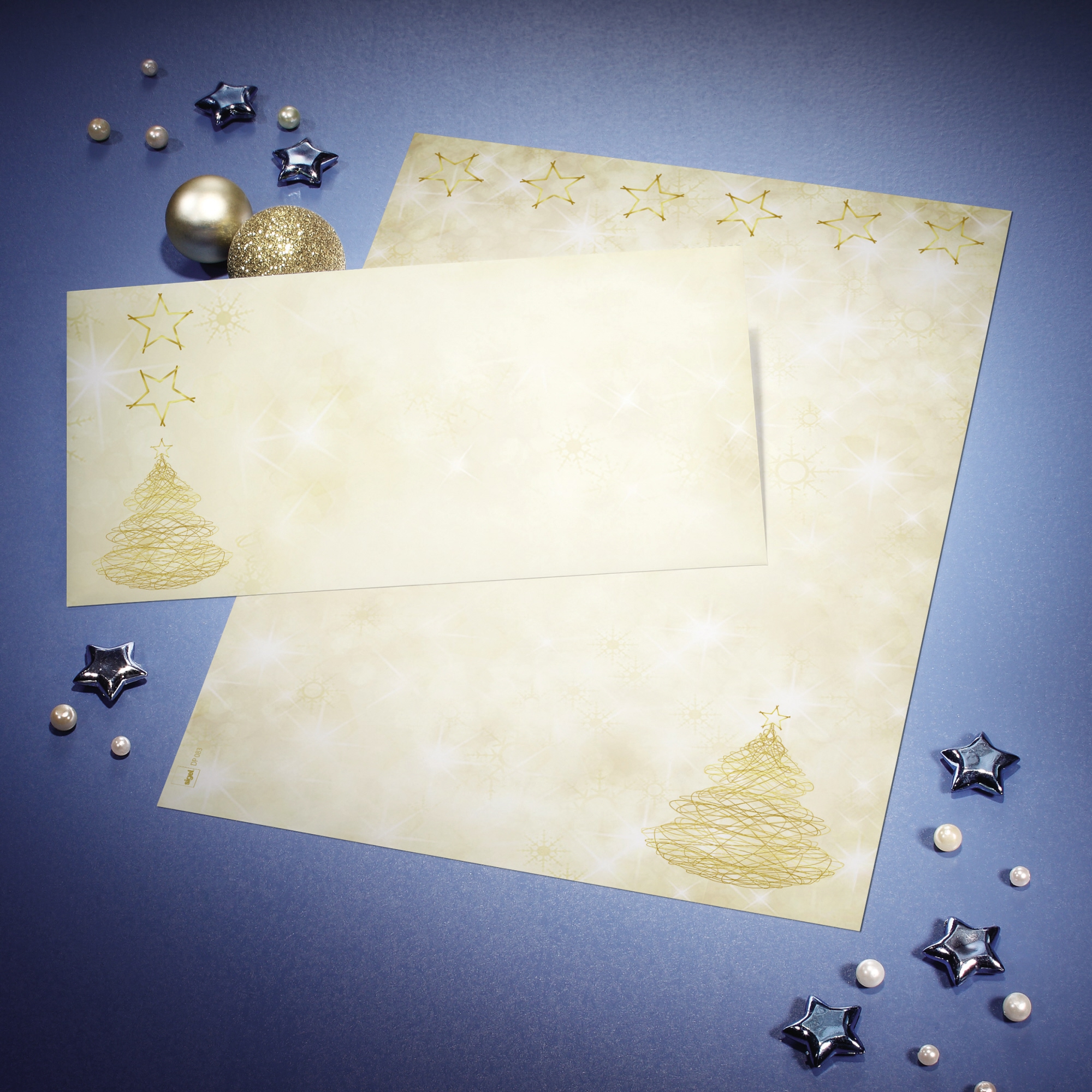 SIGEL Briefumschlag DIN lang ohne Fenster 50 St./Pck. Graceful Christmas