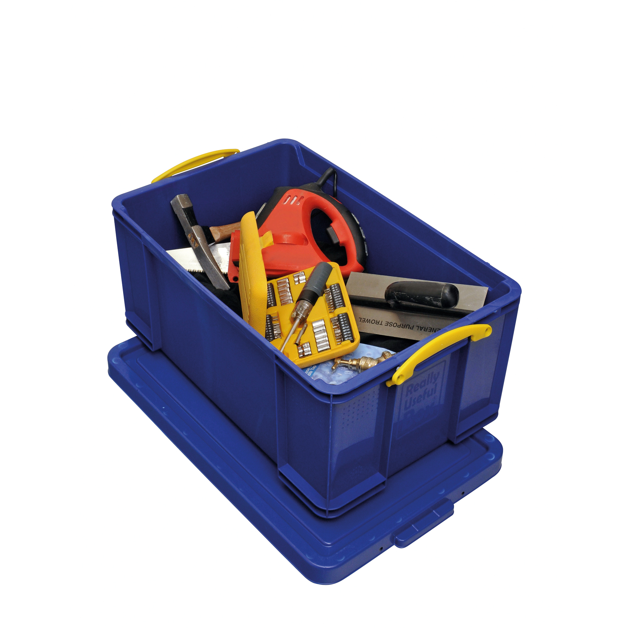 Really Useful Box Aufbewahrungsbox 64B blau PP mit Griff 64 Liter