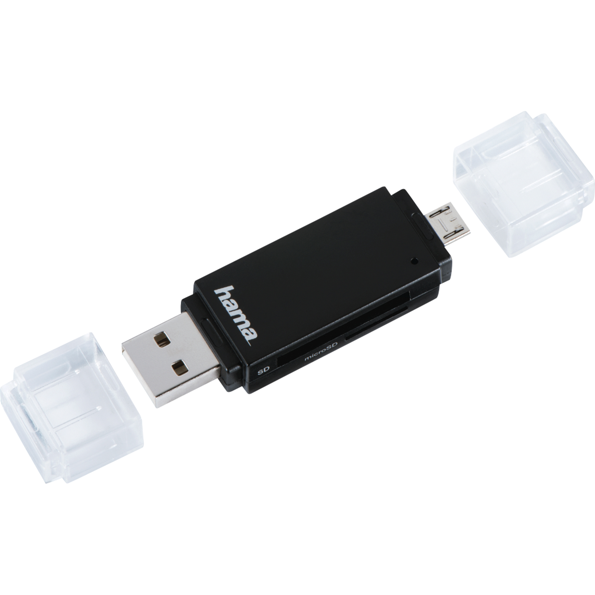 Hama Kartenleser 00181056 USB-2.0-OTG SDmicroSD schwarz