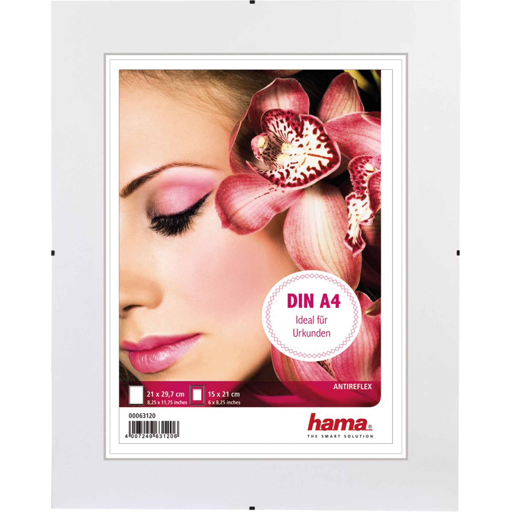 Hama Bilderrahmen Clip-Fix 21 x 29,7 cm Antireflexglas