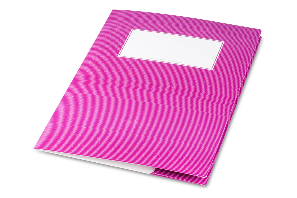 minouki Heftumschlag DIN A4 aus Recyclingpapier einfarbig lila