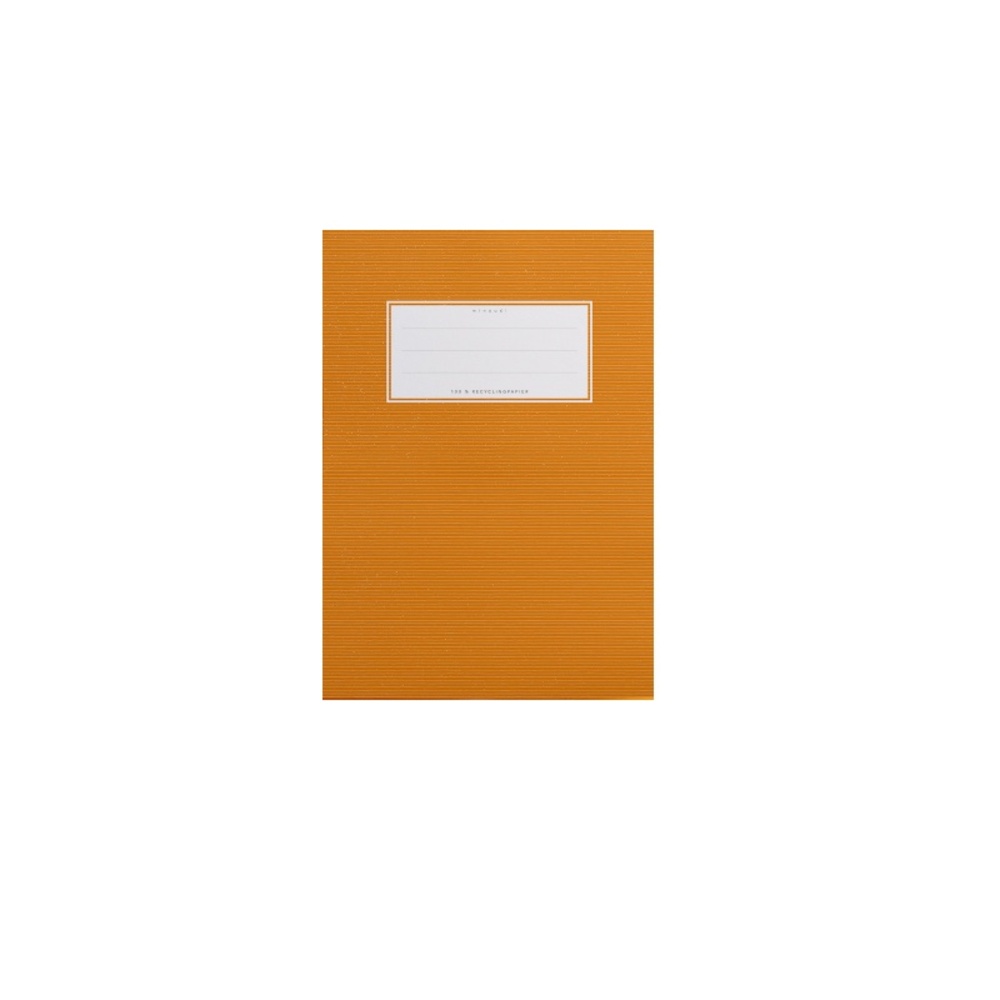 minouki Heftumschlag DIN A5 aus Recyclingpapier einfarbig orange