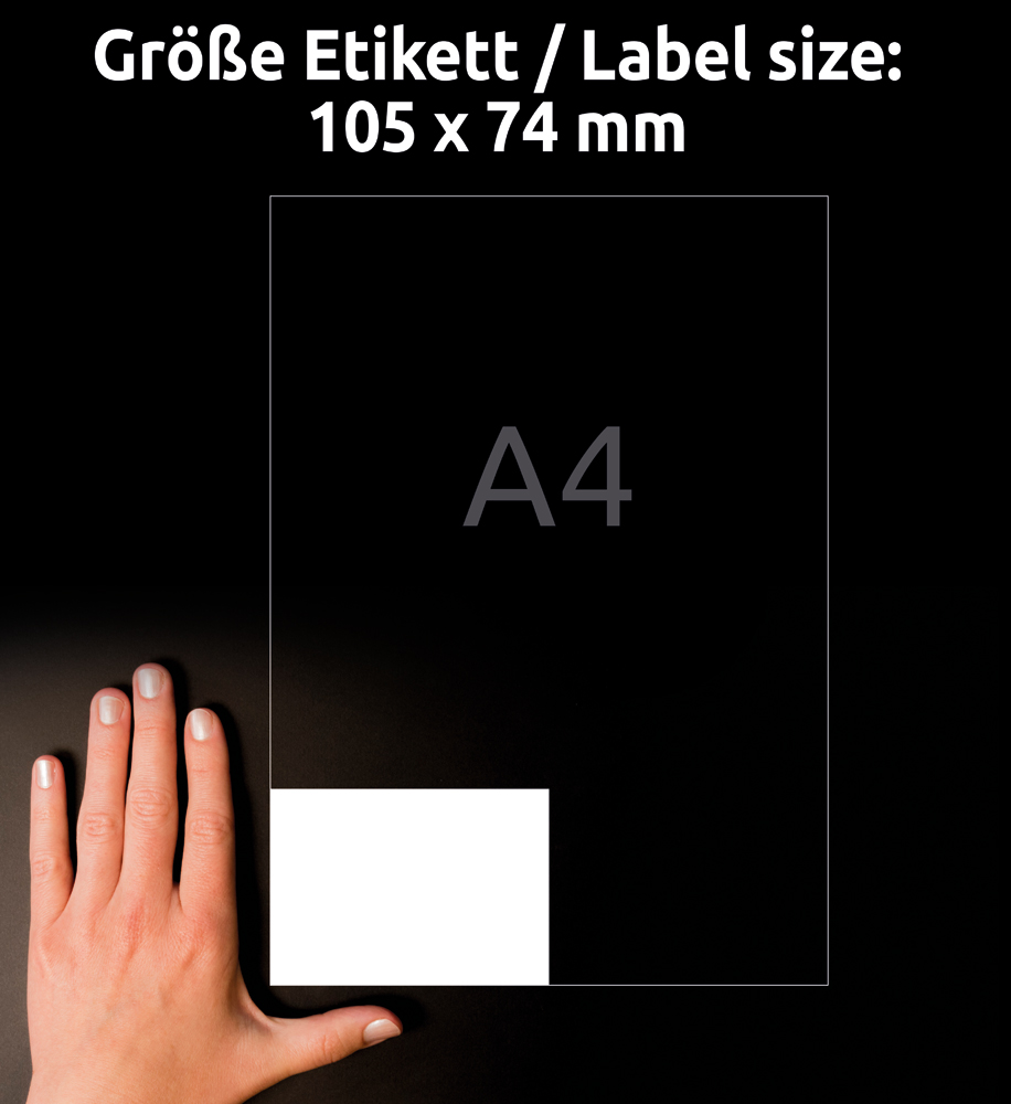 Avery Zweckform Universaletikett ultragrip 3427-200 105 x 74 mm weiß