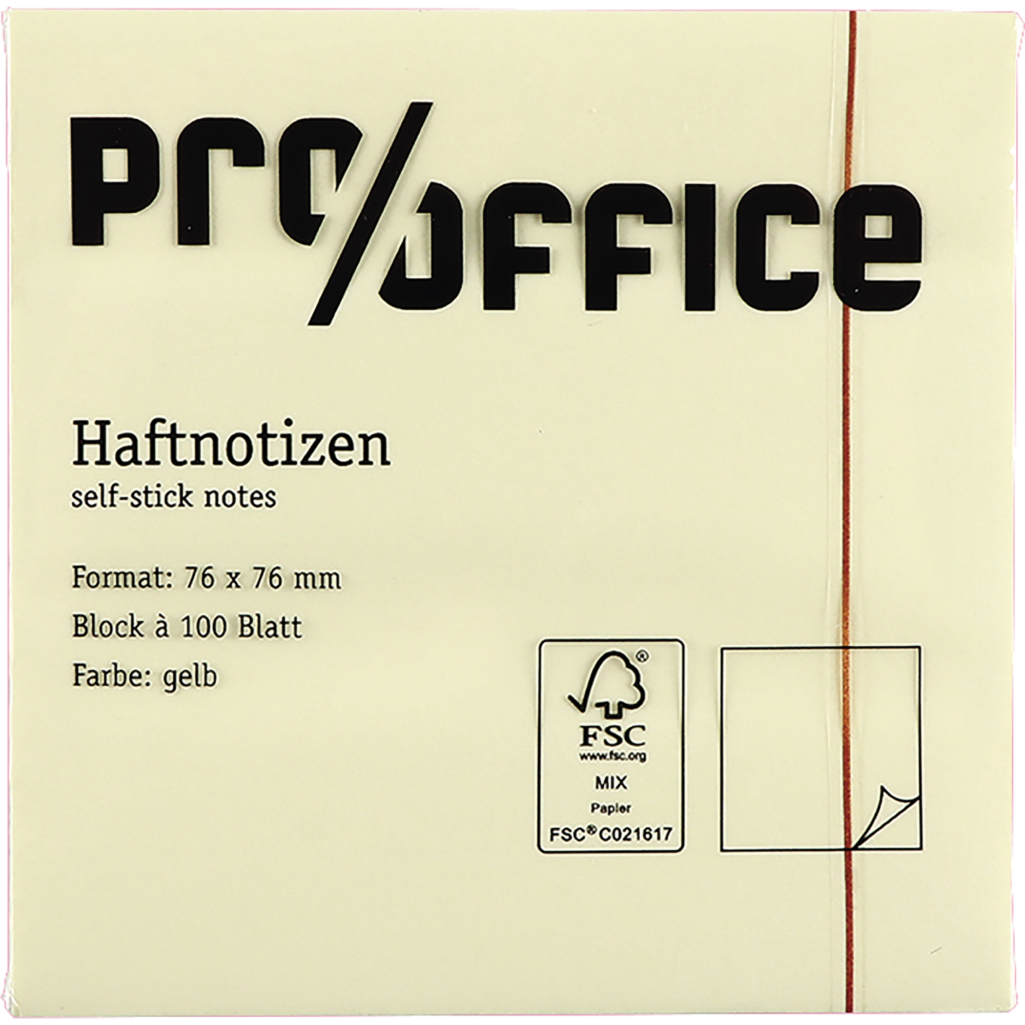Pro/Office Haftnotiz 76 x 76 mm