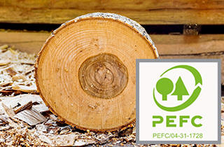 Marker aus 100% PEFC-zertifiziertem Holz