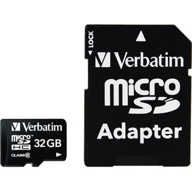 Verbatim Speicherkarte microSDHC inkl. Adapter 32 Gbyte