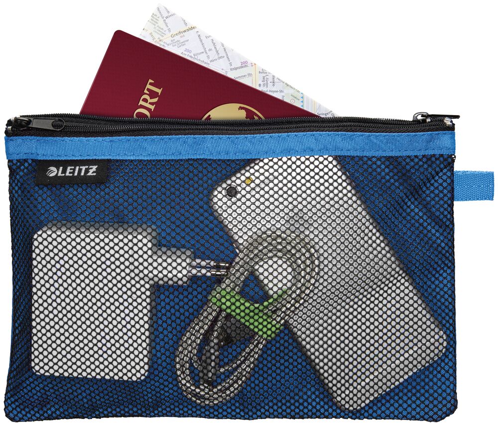 Leitz Reißverschlusstasche WOW Traveller 23 x 15 cm blau