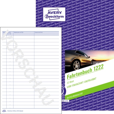 Avery Zweckform Fahrtenbuch 1222