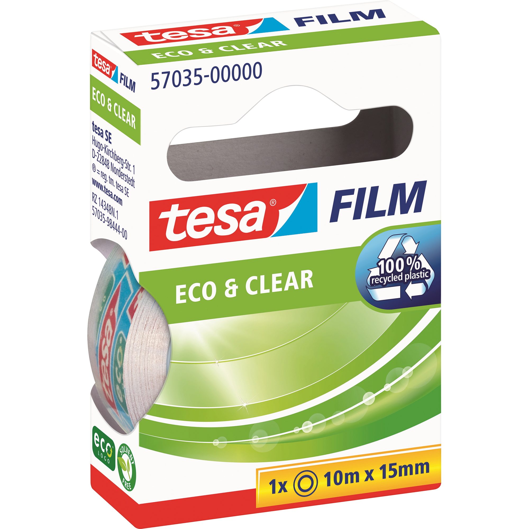 tesa® Klebefilm tesafilm® Eco & Clear 15 mm x 10 m (B x L)