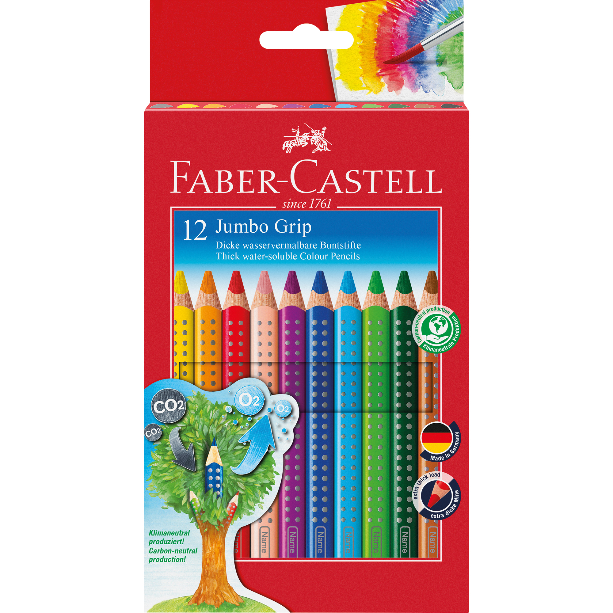 Faber-Castell Farbstift JUMBO GRIP Etui 12 St.