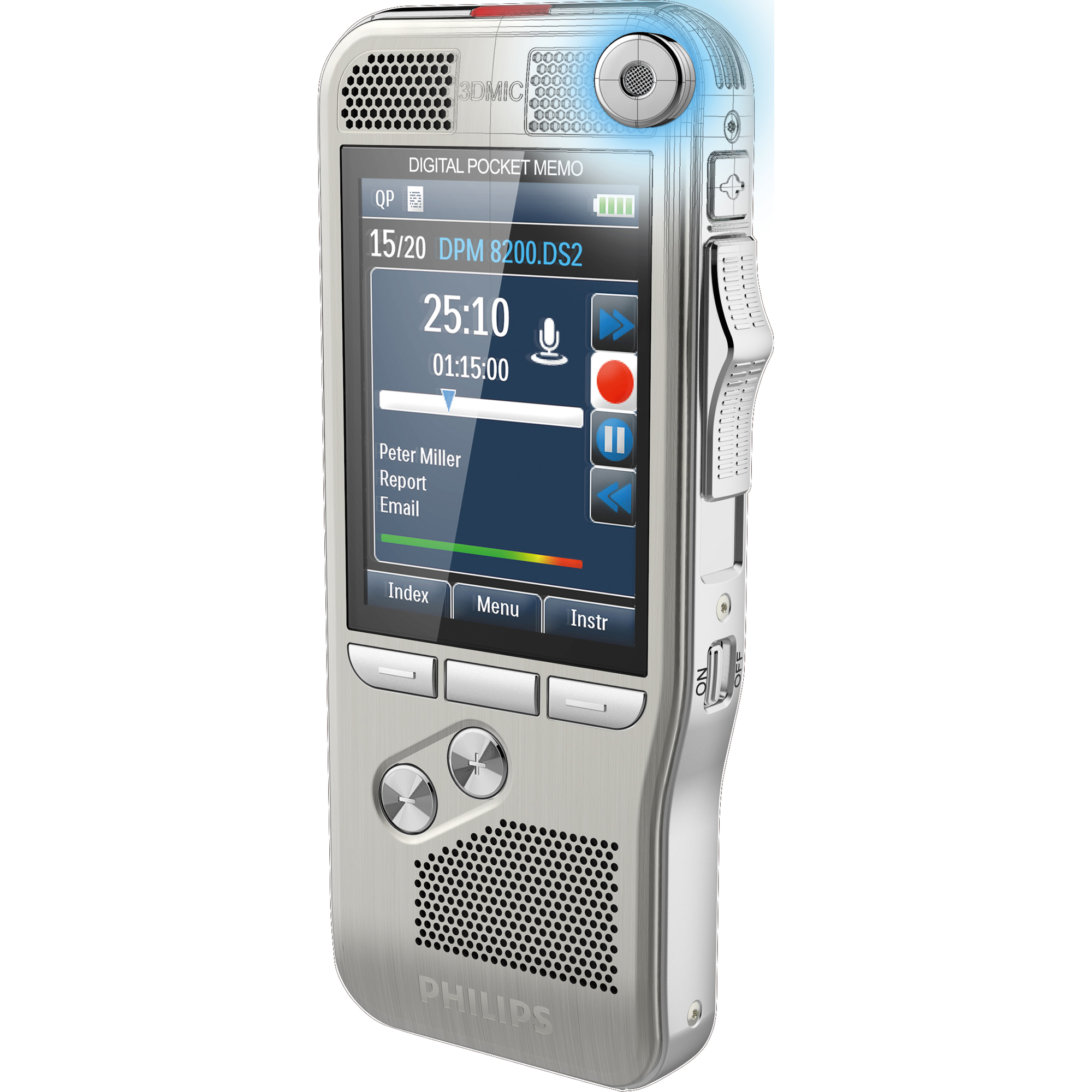 Philips Diktiergerät Digital Pocket Memo DPM810000
