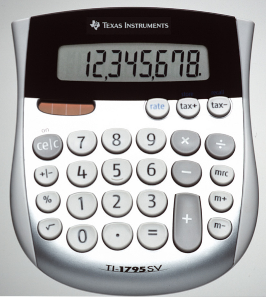 Texas Instruments Tischrechner TI-1795SV SolarBatterie 8stellig