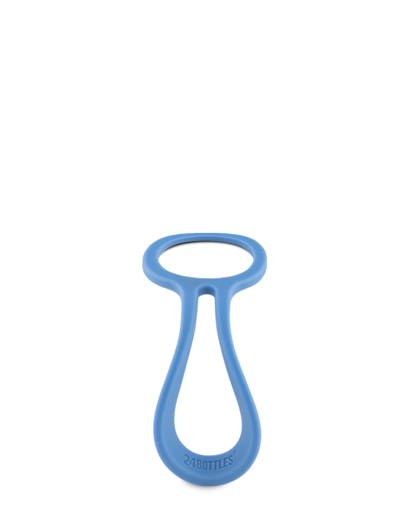 24BOTTLES® Flaschenbinder aus Silikon hellblau