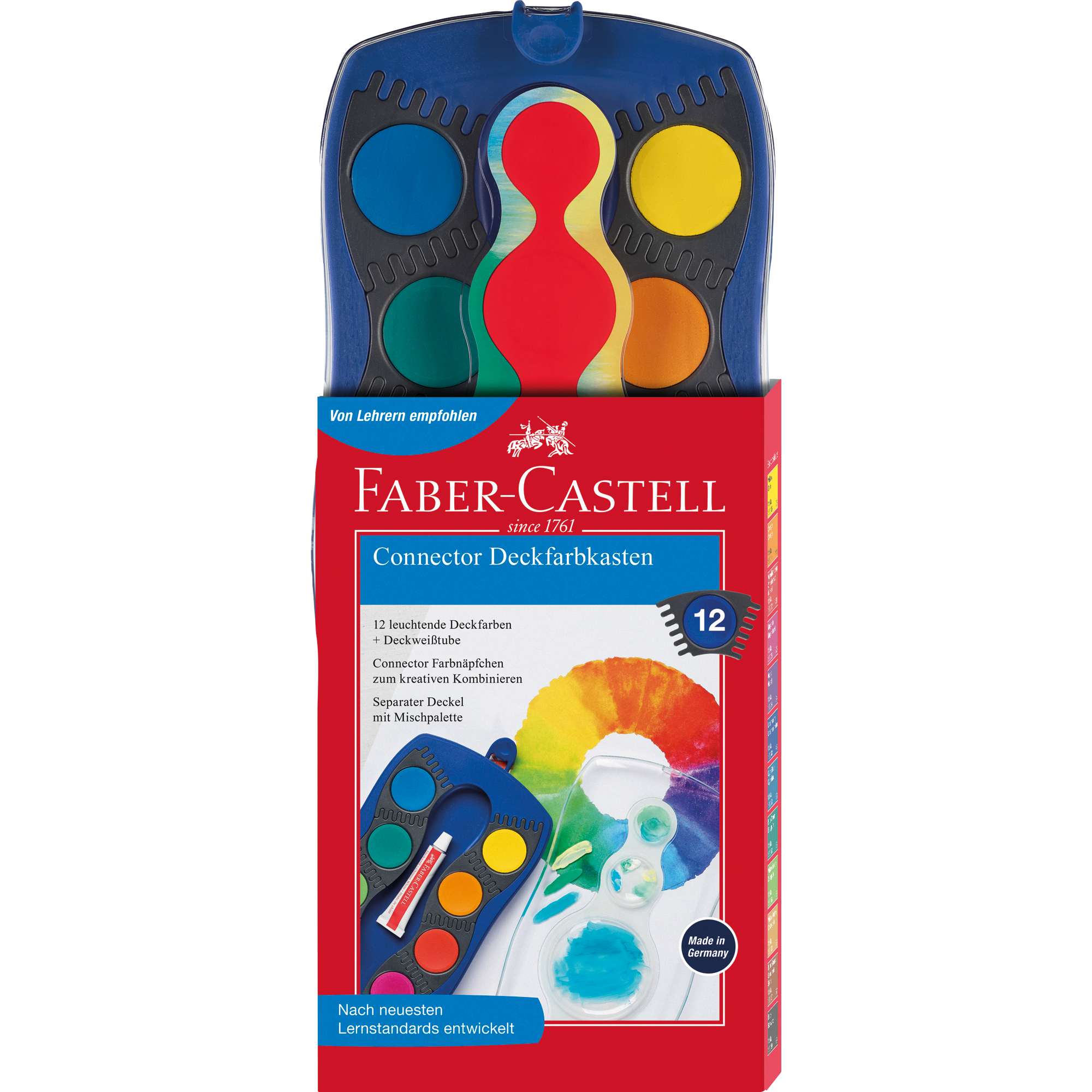Faber-Castell Farbkasten CONNECTOR 12 Farben blau