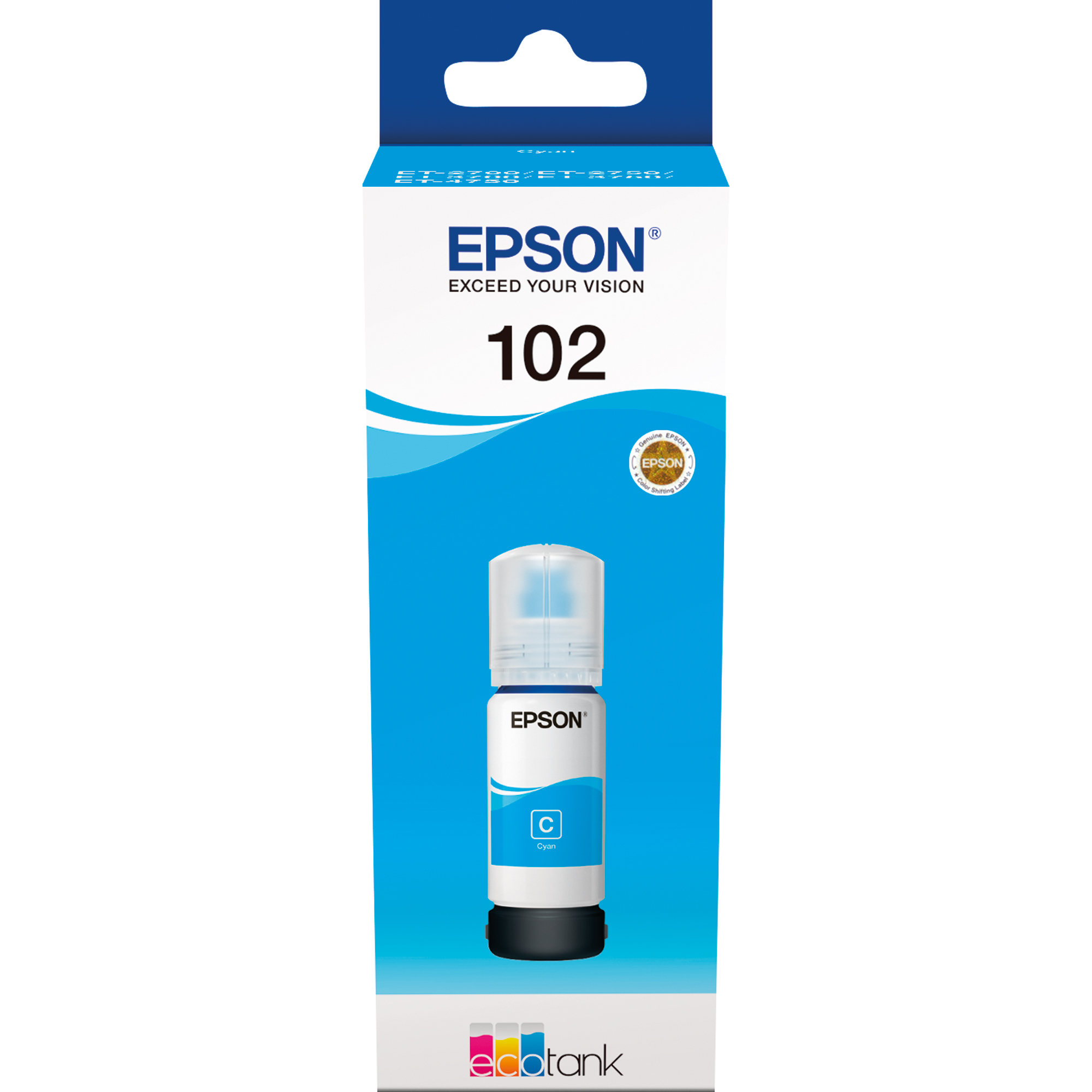 Epson Nachfülltinte Tintenstrahldrucker 102 70 ml cyan