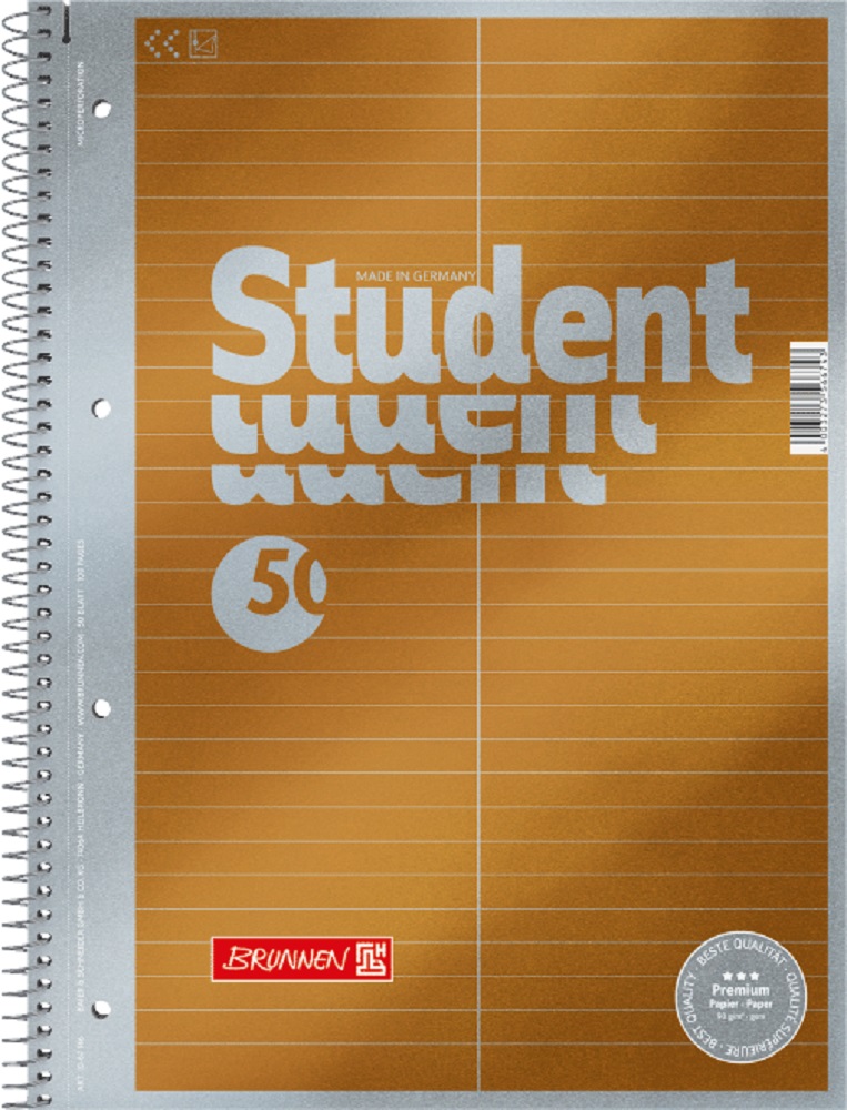 BRUNNEN Collegeblock Premium Student „Vokabeln“ DIN A4 liniert Lineatur 53
