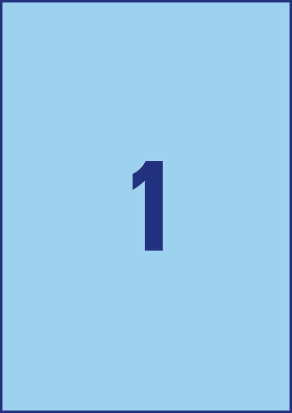 Avery Zweckform Universaletikett 210 x 297 mm blau