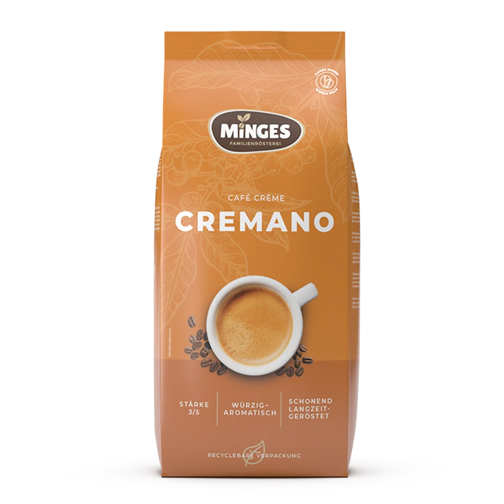 Minges Kaffee Café Cremano, ganze Bohne