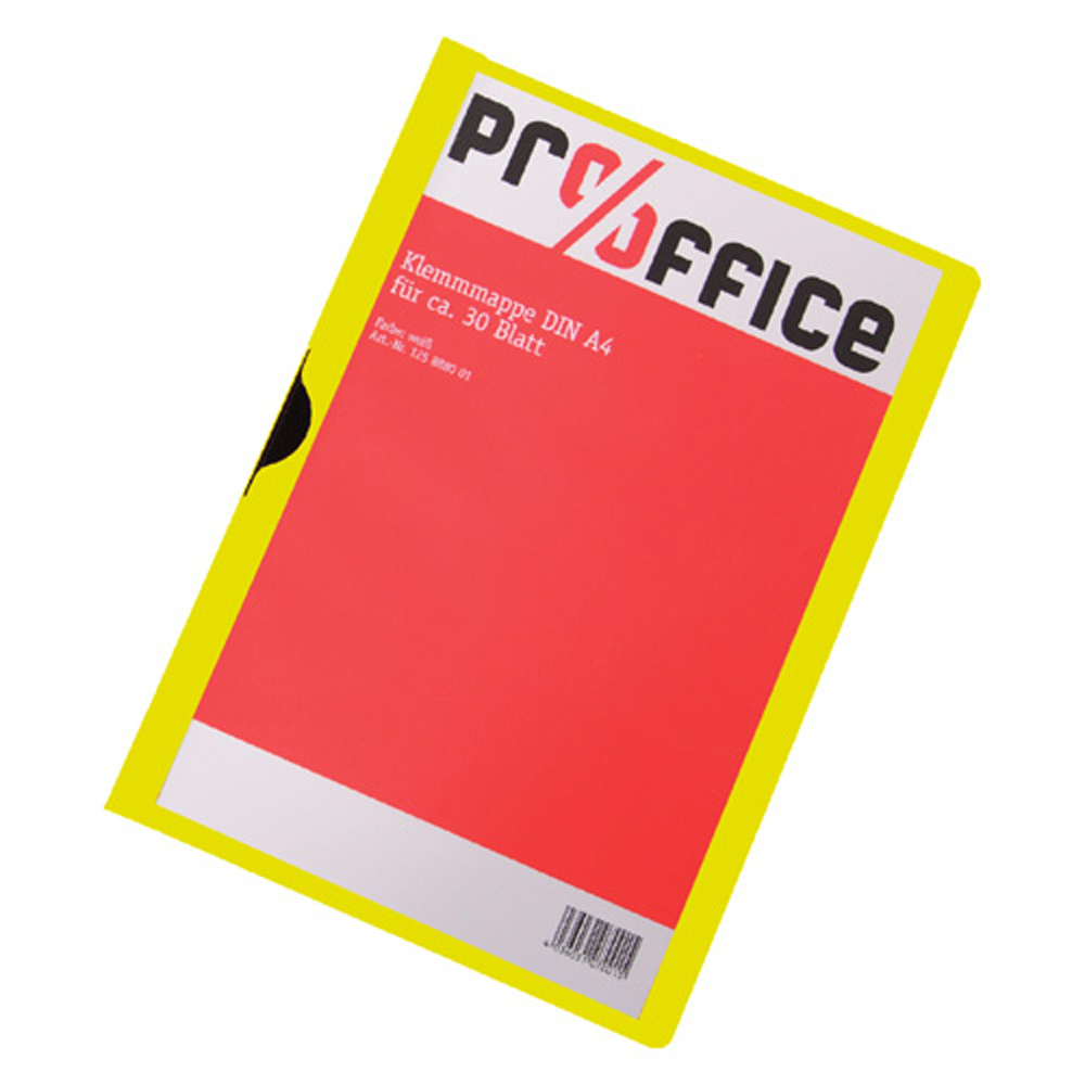 Pro/Office Klemmmappe DIN A4 30 Blatt gelb