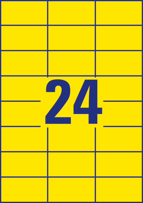 Avery Zweckform Universaletikett 70 x 37 mm, gelb