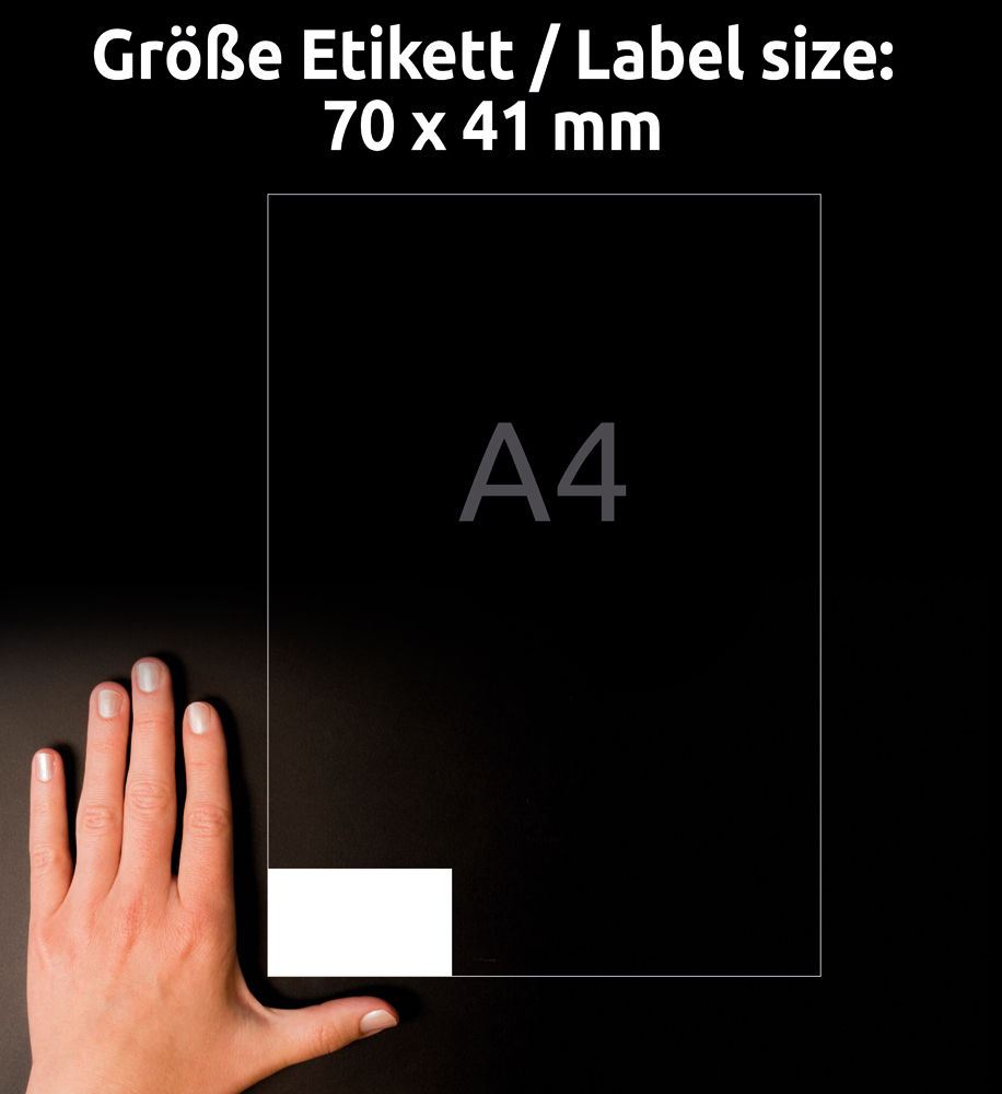 Avery Zweckform Universaletikett ultragrip 3481 70 x 41 mm weiß