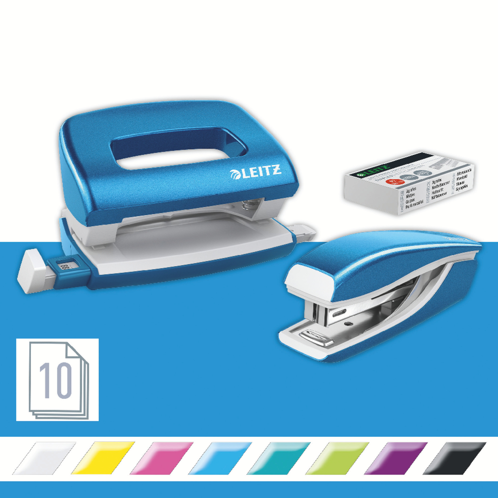 Leitz Schreibtischset NeXXt Series WOW Set mini metallic blau