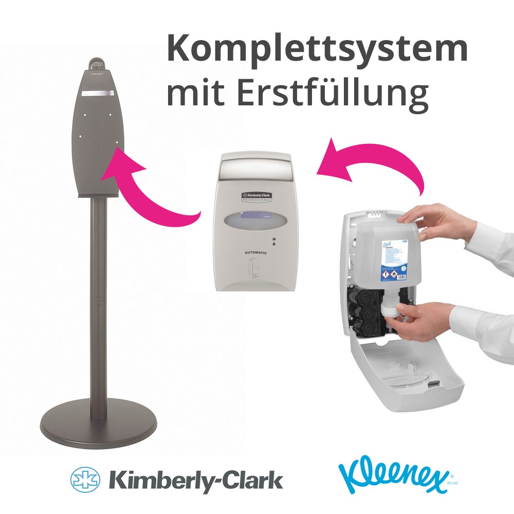 KIMBERLY-CLARK Desinfektionsspender Standsystem Komplettset