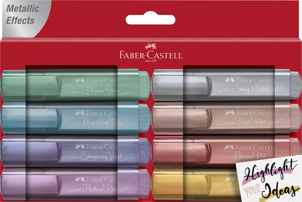 Faber-Castell Textmarker-/liner 46 Metallic 8er Etui