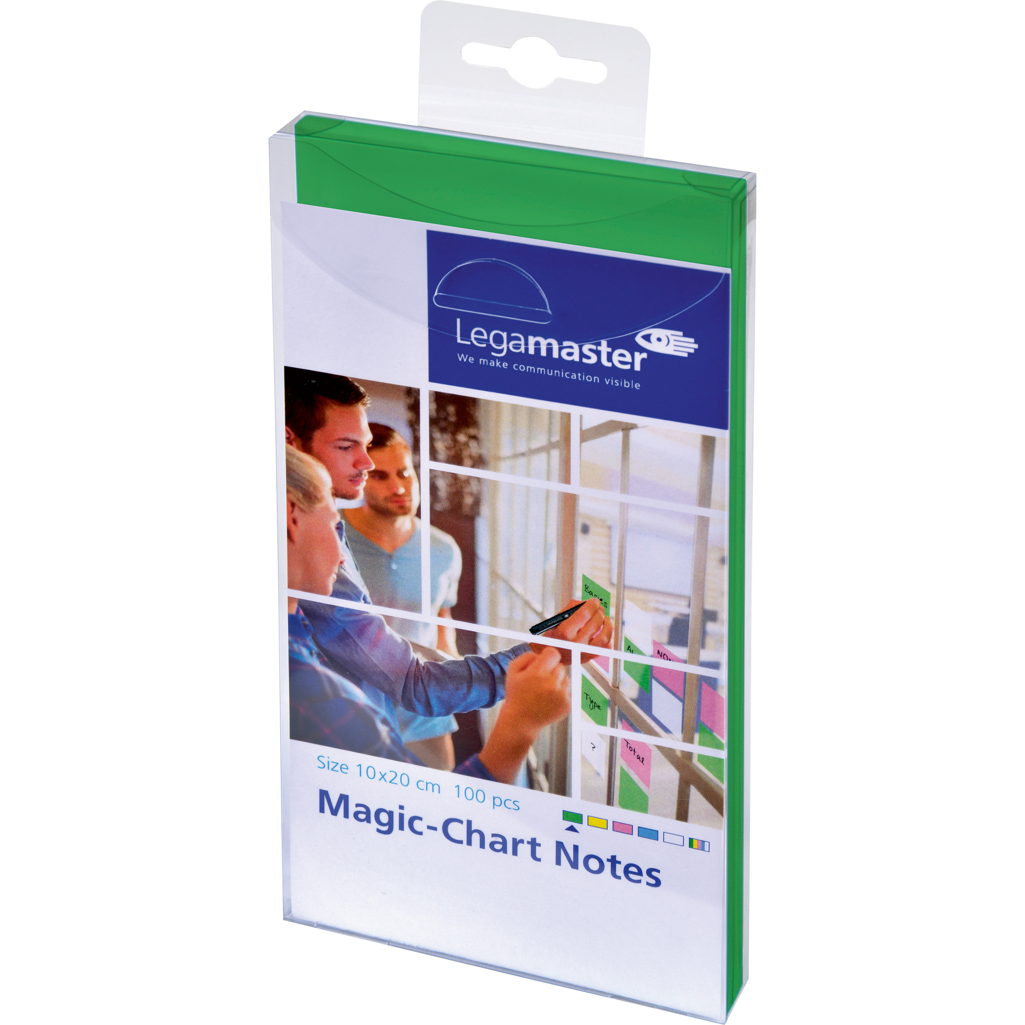 Legamaster Magic Chart Notes Moderationskarte 10x20cm grün
