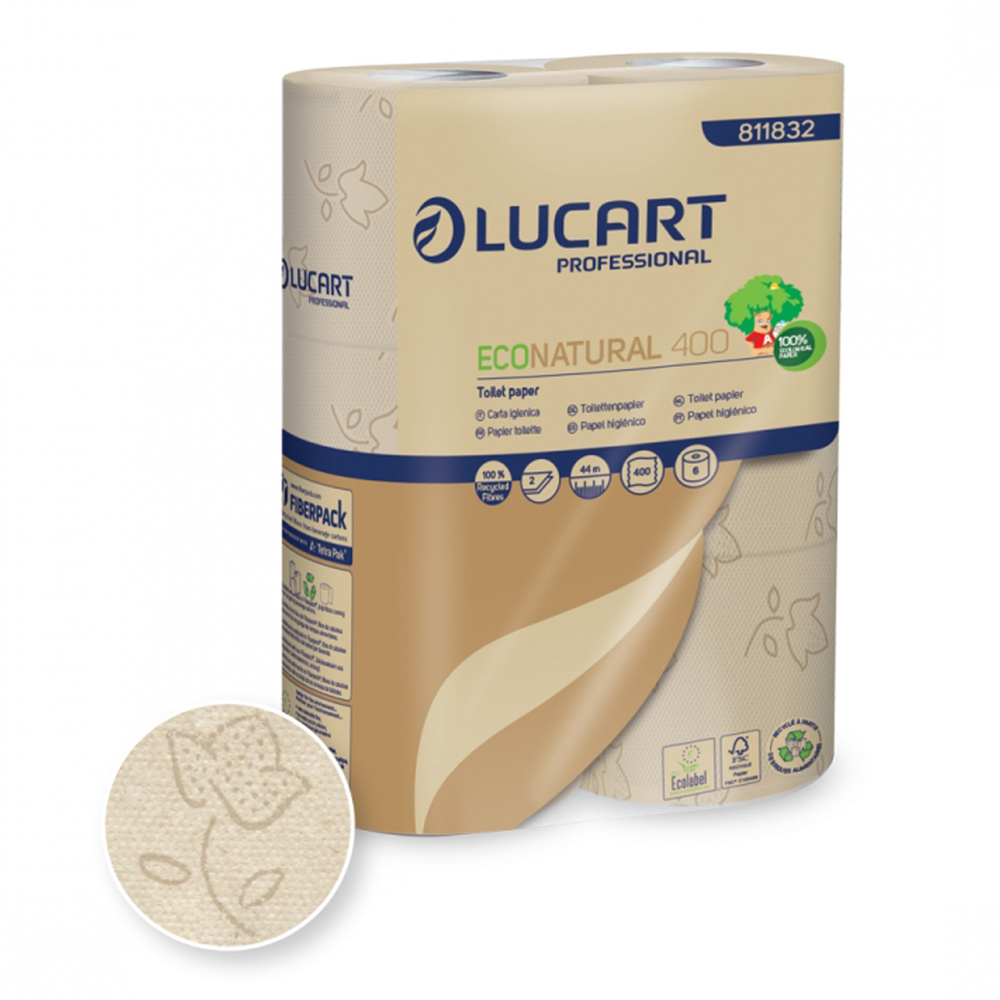 Eco Natural Lucart Toilettenpapier 2-lagig 30er Packung