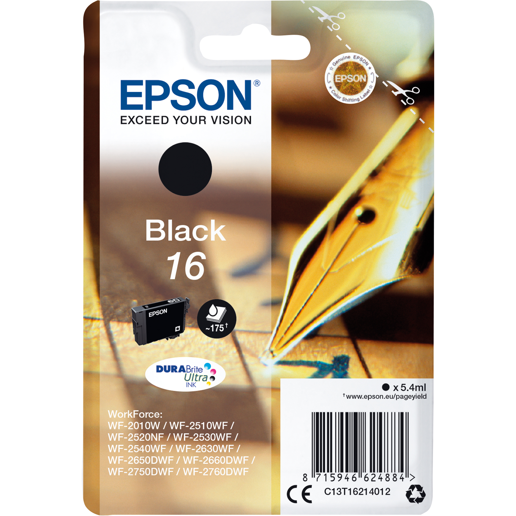 Epson Tintenpatrone 16 schwarz