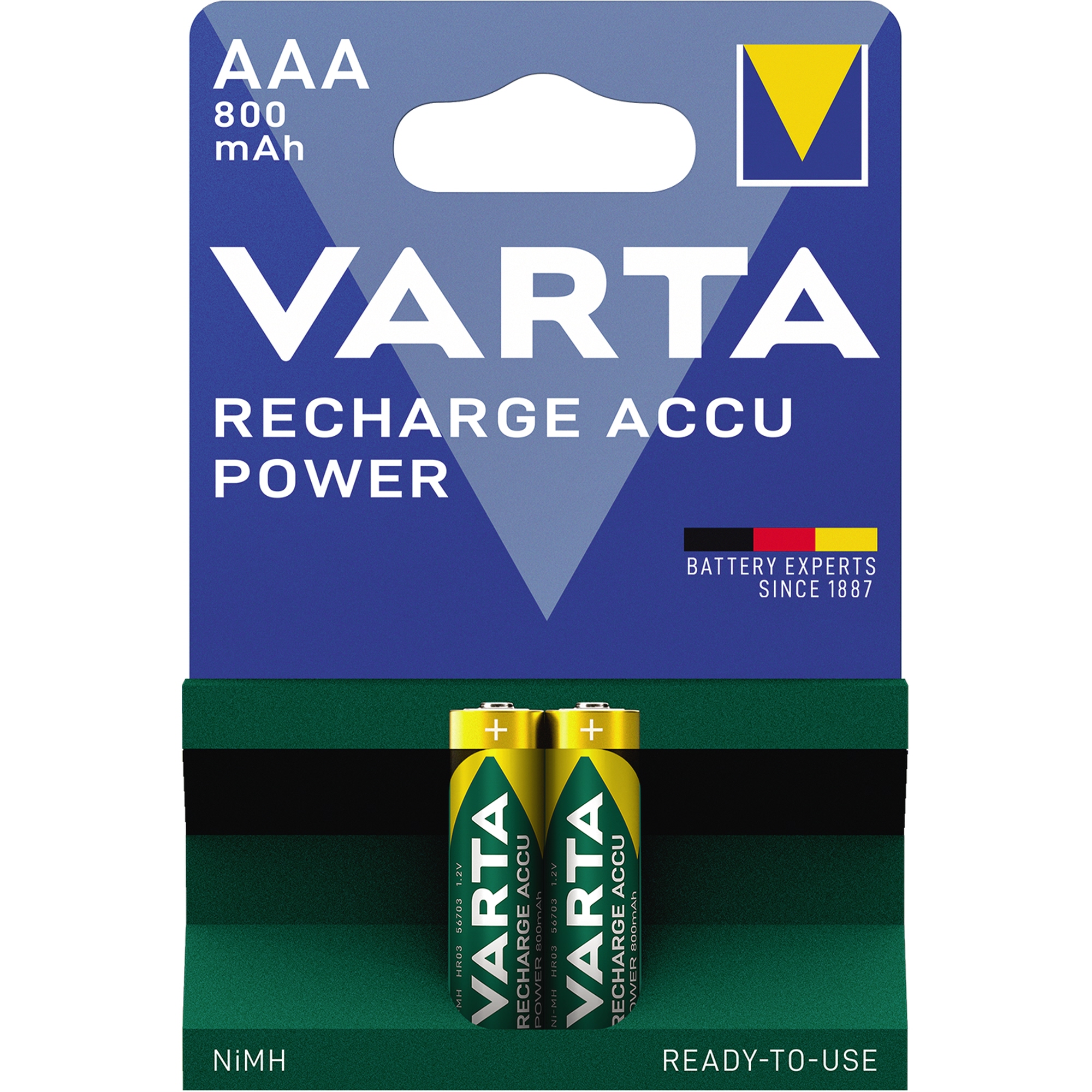Varta Akku Ready2Use Micro/AAA 2 St./Pck. 800 mAh